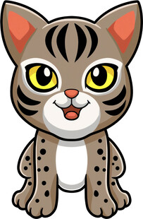 可爱卡通小老虎猫咪形象