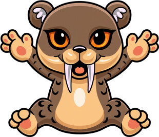 可爱卡通海狸形象