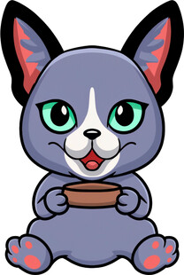 可爱猫咪捧碗卖萌