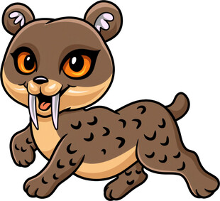 可爱卡通小豹形象