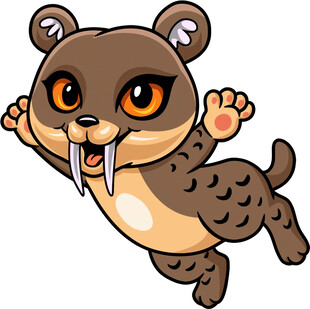 跳跃的卡通小兽