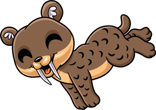 跳跃的卡通小熊