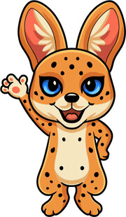 可爱斑点袋鼠卡通形象