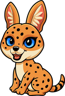 可爱小豹猫卡通形象