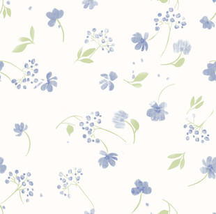 蓝绿花卉图案背景