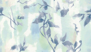 蓝绿花卉图案纹理背景