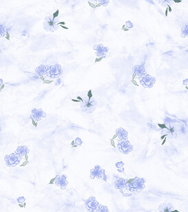 淡蓝色花卉图案布料