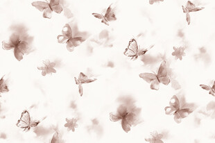 梦幻蝴蝶花卉图案背景