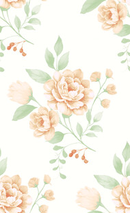 淡雅花卉无缝图案背景