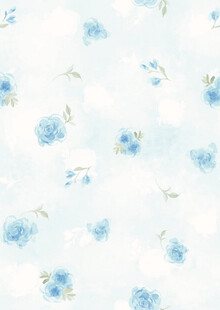 蓝白花卉图案背景