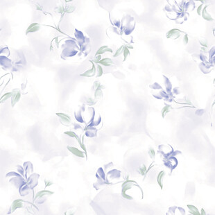 淡蓝花卉水彩纹理图案