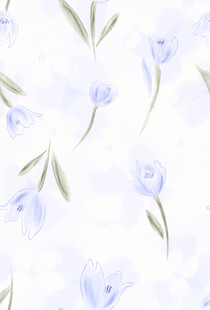 淡蓝色花卉水彩图案背景