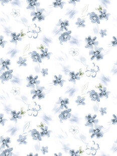蓝白花卉图案背景