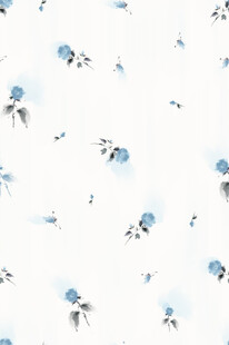 蓝白花卉图案背景
