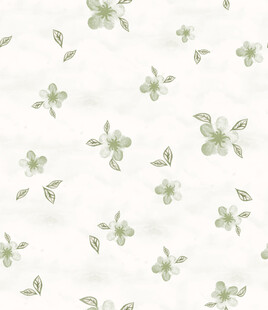 清新绿叶花卉图案背景