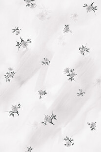 白色底花卉图案布料