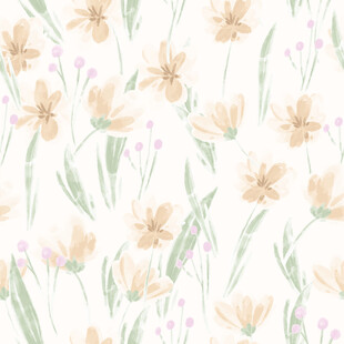 清新手绘花卉图案背景