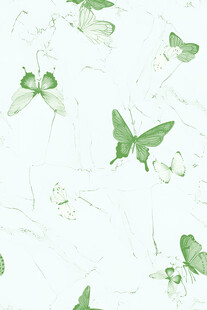 绿色蝴蝶花卉图案背景