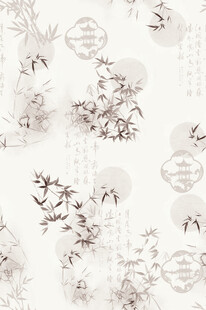 中式水墨花鸟图案背景