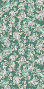 清新绿色碎花布料纹理