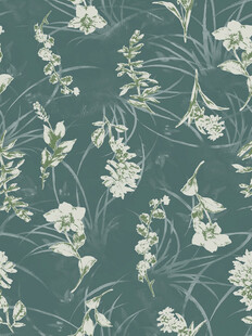 清新绿植花卉图案背景