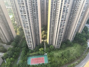 高层住宅区俯瞰景观