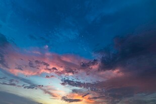 绚丽天空晚霞美景