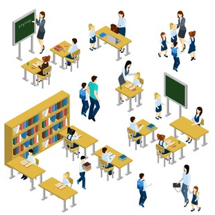 教室场景中的多样学习活动