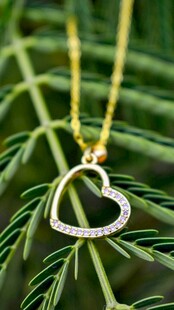 心形钻石项链 闪耀精致