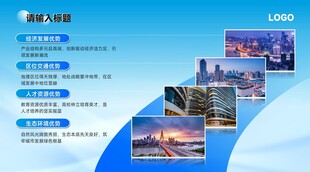 城市风景展示宣传页展板