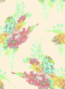 多彩树叶花卉图案纹理