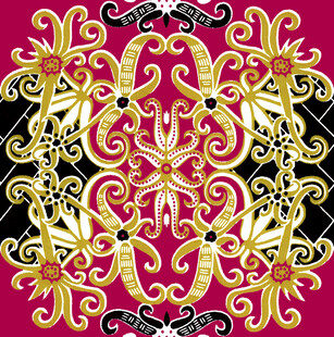 华丽复古花纹图案设计