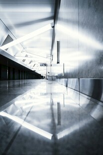 未来感科技走廊空间
