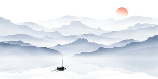 水墨山水背景