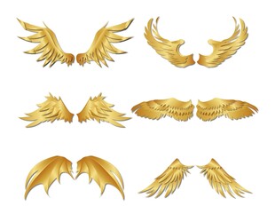 金色翅膀图案集合