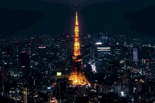 东京塔夜景俯瞰