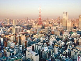 东京城市天际线俯瞰景观