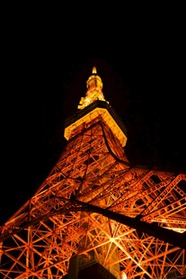夜幕下璀璨的铁塔