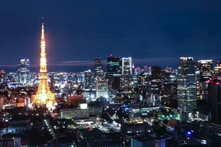 东京夜景璀璨城市风光