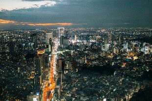 城市夜景俯瞰