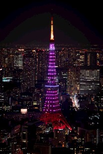 东京塔夜景璀璨灯光秀