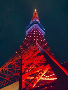 东京塔夜景璀璨灯光秀