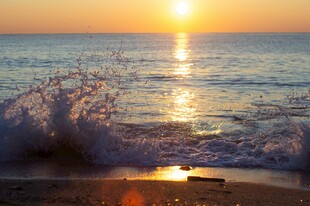 海边日落