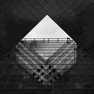 黑白几何结构建筑景观