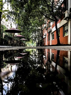雨后校园倒影