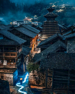苗寨夜景