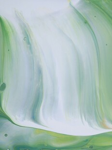 清新绿调抽象水彩画