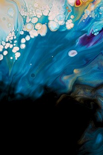 梦幻蓝色流体艺术画面