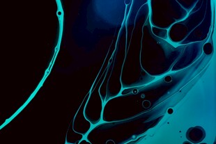 梦幻蓝黑线条抽象艺术图