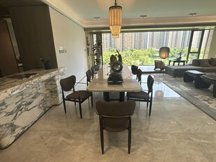 现代简约风餐厅客厅一体化